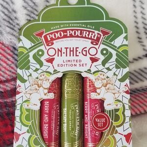 Brand New!! POO-POURRI ON-THE-GO LIMITED ED. BALSAM BUM AND BERRY & BRIGHT 3PK